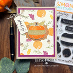 Simon Says Stamps and Dies Harvest Blessings set1349hb Stamptember Janet Katz Fall Blessings Card