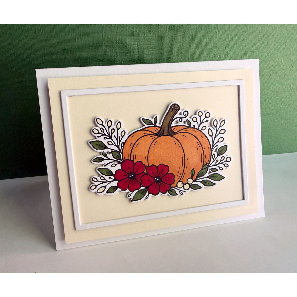 Simon Says Stamps and Dies Haunted Garden set1341hg Stamptember Lisa Addesa Fall Pumpkin Card