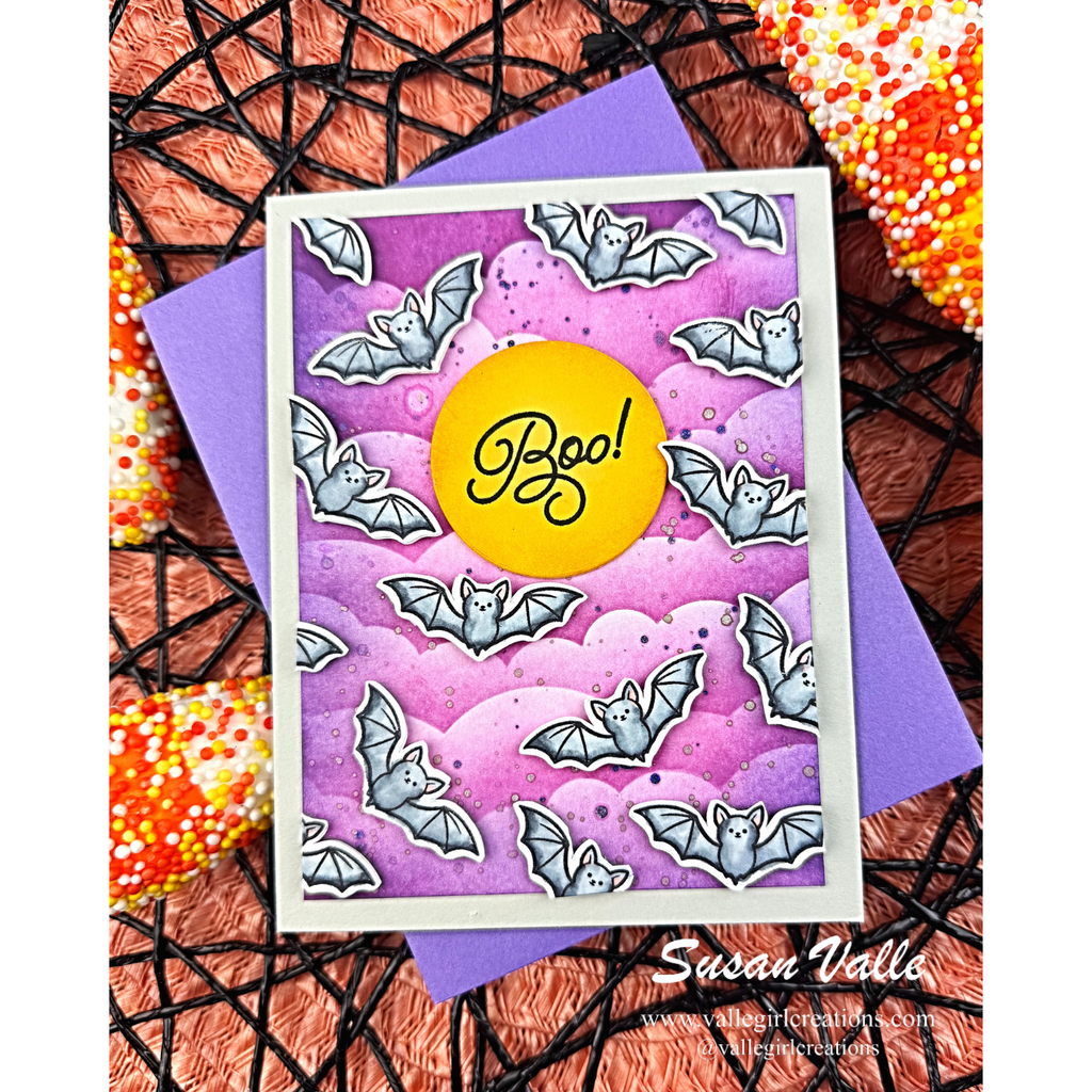 Simon Says Stamps and Dies Haunted Garden set1341hg Stamptember Susan Valle Cute Halloween Card