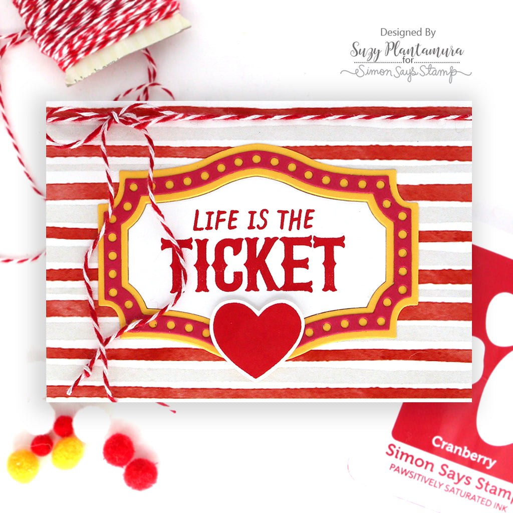 Simon Says Stamps and Dies Having Fun set1250hf Life Is the Ticket Bright Card Suzy Plantamura  | color-code:ALT04
