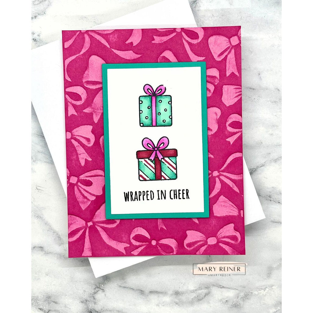 Simon Says Stamps and Dies Iconic Christmas set1388ic Sending Cheer Mary Reiner Cute and Whimsical Holiday Card