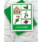 Simon Says Stamps and Dies Iconic Christmas set1388ic Sending Cheer Mary Reiner Cute and Whimsical Holiday Postage Stamp Card