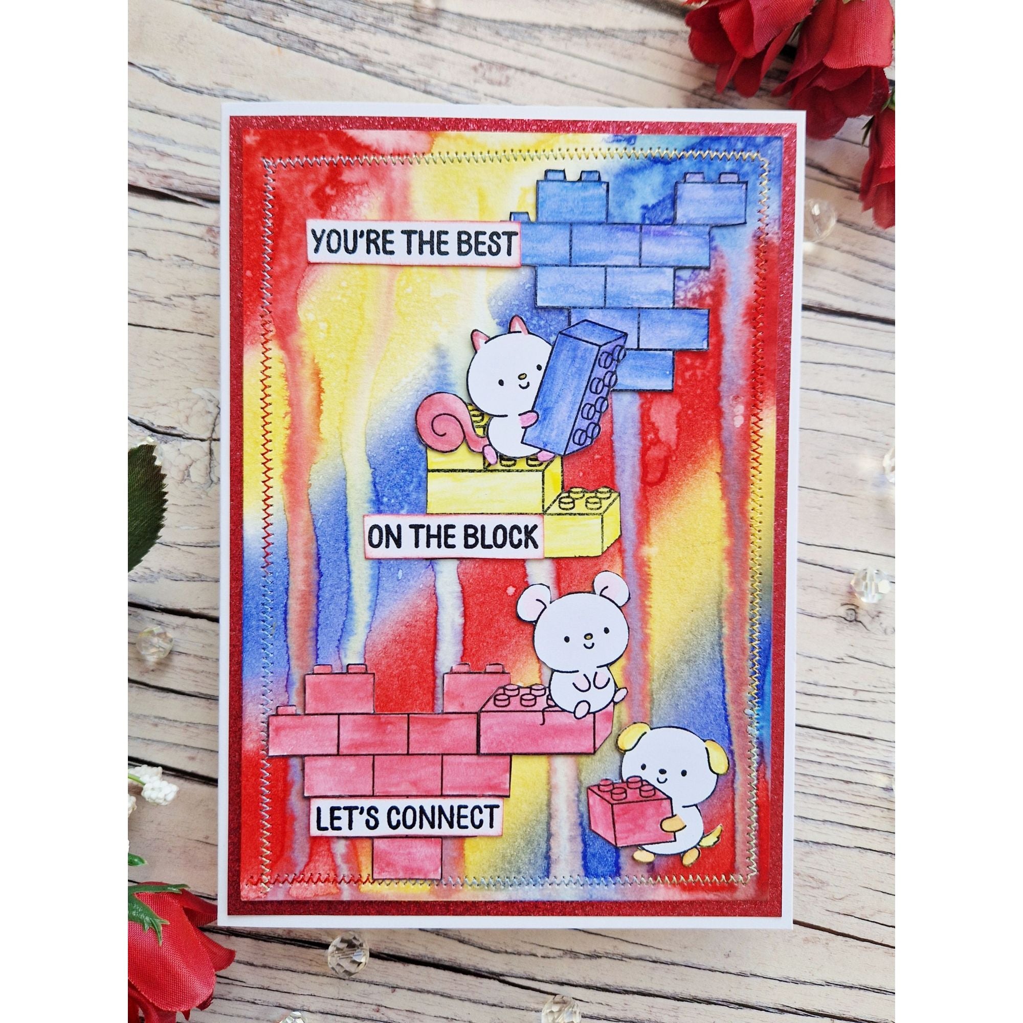 Simon Says Stamps and Dies Let's Connect set1195lc In My Heart Best on the Block Card | color-code:ALT03
