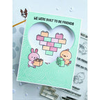 Simon Says Stamps and Dies Let's Connect set1195lc In My Heart Built to Be Friends Card