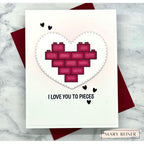 Simon Says Stamps and Dies Let's Connect set1195lc In My Heart Love You to Pieces Card