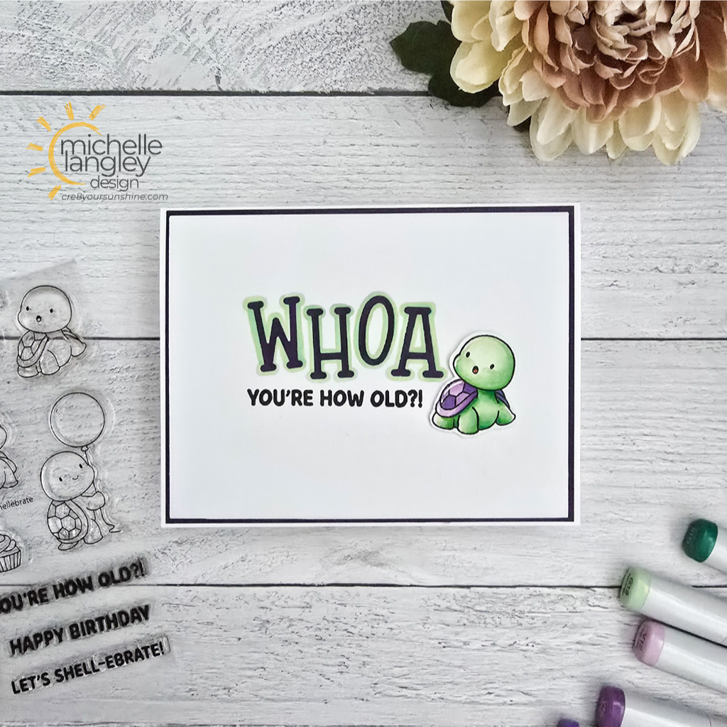 Simon Says Stamps and Dies Let's Shellebrate set1194ls In My Heart How Old Birthday Card
