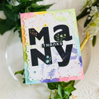 Simon Says Stamps and Dies Lettered Many Thanks set1263lm Shine On Colorful Many Thanks Card Kailash Naidoo
