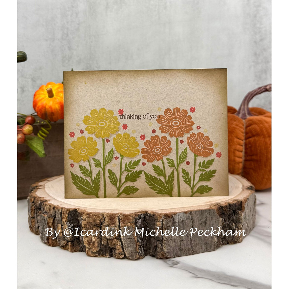 Simon Says Stamps and Dies Meandering Blooms set1317mb Michelle Peckham Floral Thinking of You Card