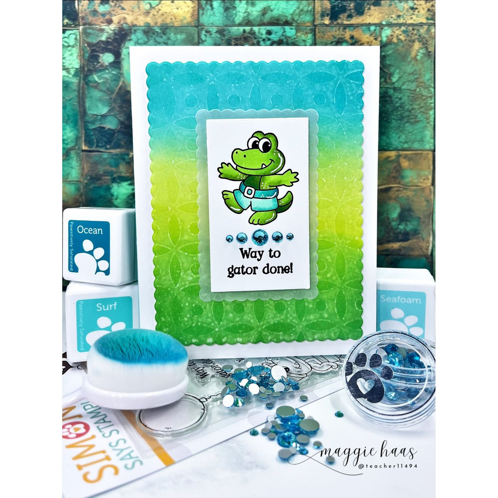 Simon Says Stamps and Dies Mr. Snappy set1247ms Always There Gator Done Card Maggie Haas