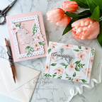 Simon Says Stamps and Dies Orange Blossom Blessings set983ob Moments in Time Wedding Cards with Peach Flowers Emily Midgett | color-code:ALT10