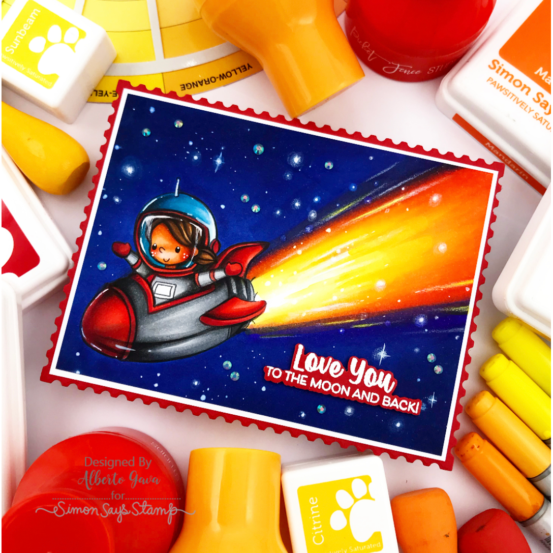 Simon Says Stamps and Dies Out of This World set1026ow Happy Camper To the Moon and Back Card Alberto Gava | color-code:ALT05