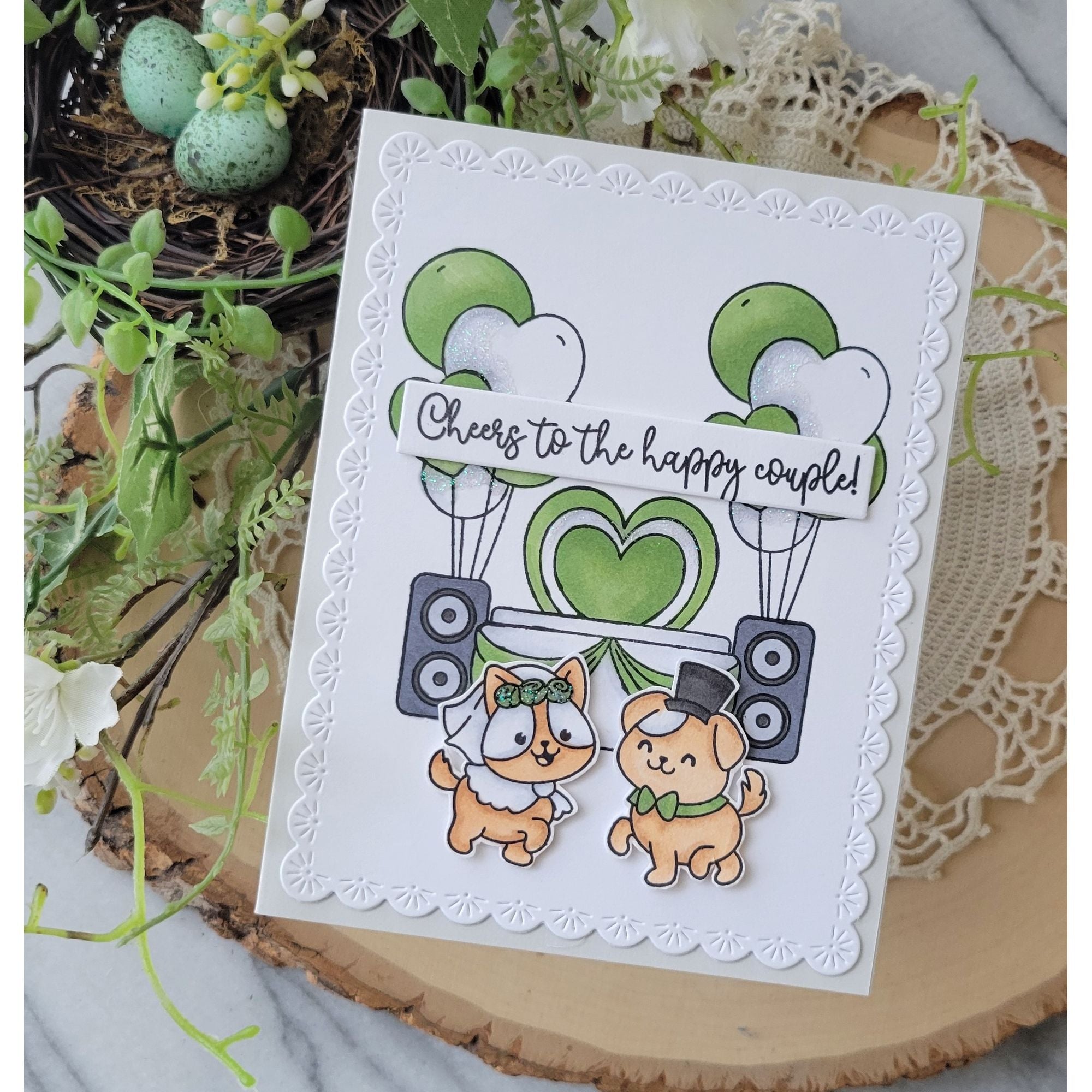 Simon Says Stamps and Dies Pawfect Together set1234pt Always There Cute Wedding Card Rosemary Dennis