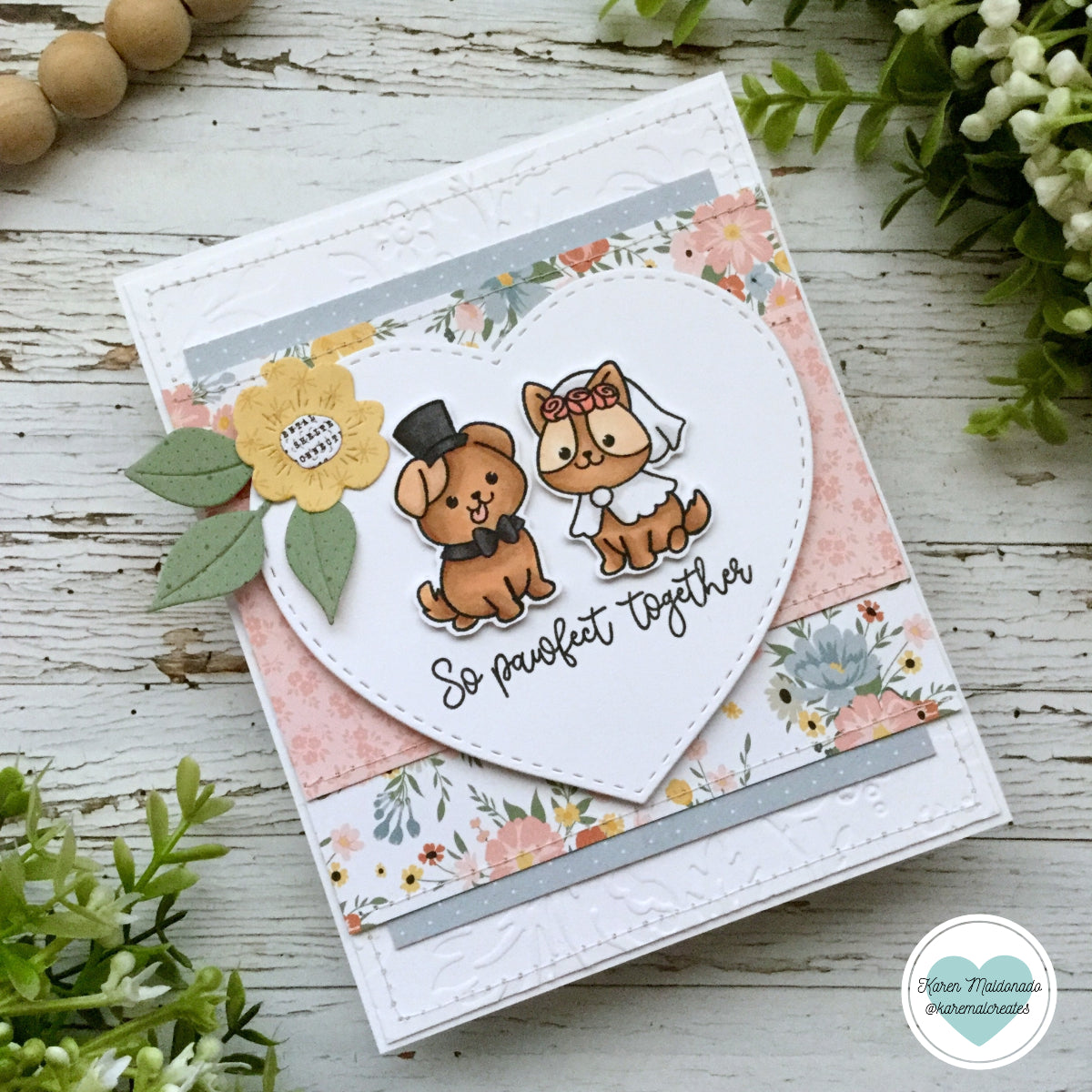 Simon Says Stamps and Dies Pawfect Together set1234pt Always There Heart Critters Card Karen Maldonado