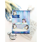Simon Says Stamps and Dies Penguin Mischief set1395pm Sending Cheer Rachel Kleinman Cute Arctic Iceberg Winter Card
