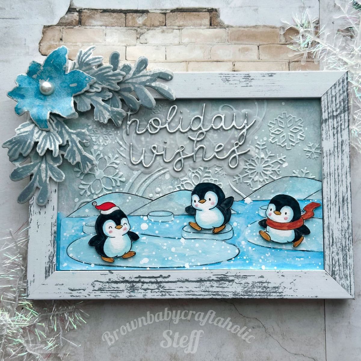 Simon Says Stamps and Dies Penguin Mischief set1395pm Sending Cheer Steff Munnings Cute Arctic Iceberg Winter Card