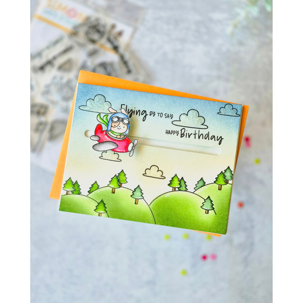 Simon Says Stamps and Dies Plane Awesome set1265pa Shine On Cute Airplane Interactive Birthday Card Anaelly Lopez