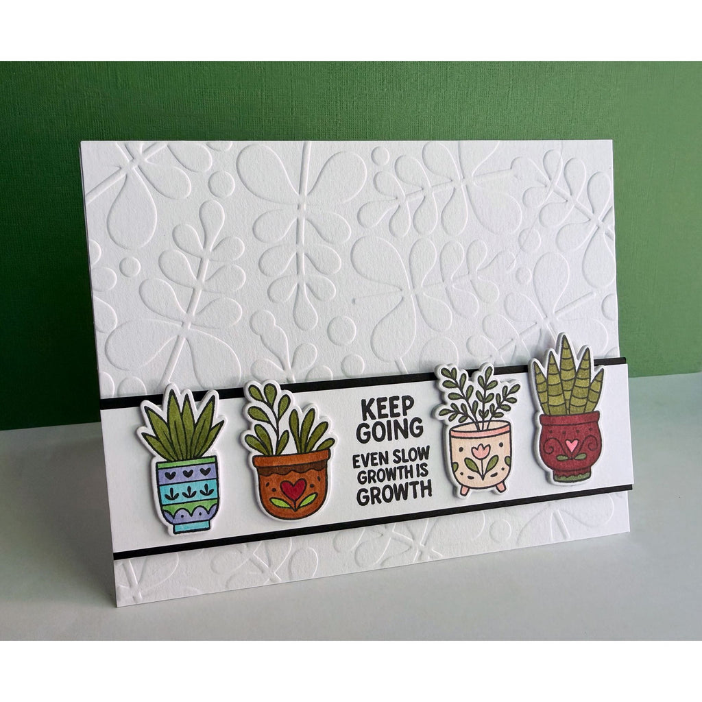 Simon Says Stamps and Dies Plant Lady Energy set1346pl Stamptember Lisa Addesa Row of Plants Card