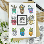 Simon Says Stamps and Dies Plant Lady Energy set1346pl Stamptember Meg Brooks Plant Grid Card