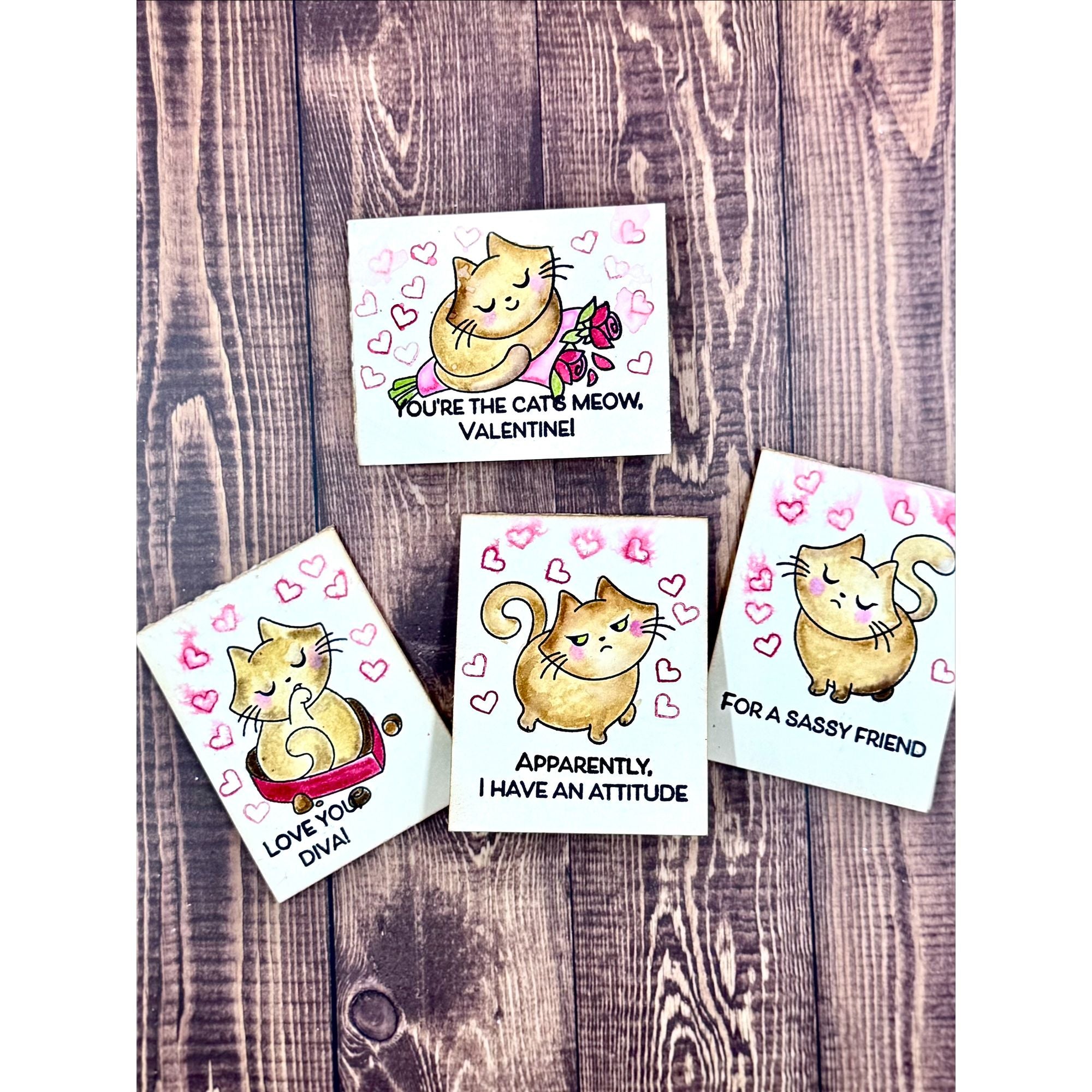 Simon Says Stamps and Dies Sassy Sally set1138ss Heart to Heart Cat Valentines Wendy Horsley