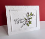 Simon Says Stamps and Dies Season of Wonder for Tim Holtz Workshop set2326th Lisa Addesa Holly Holiday Card