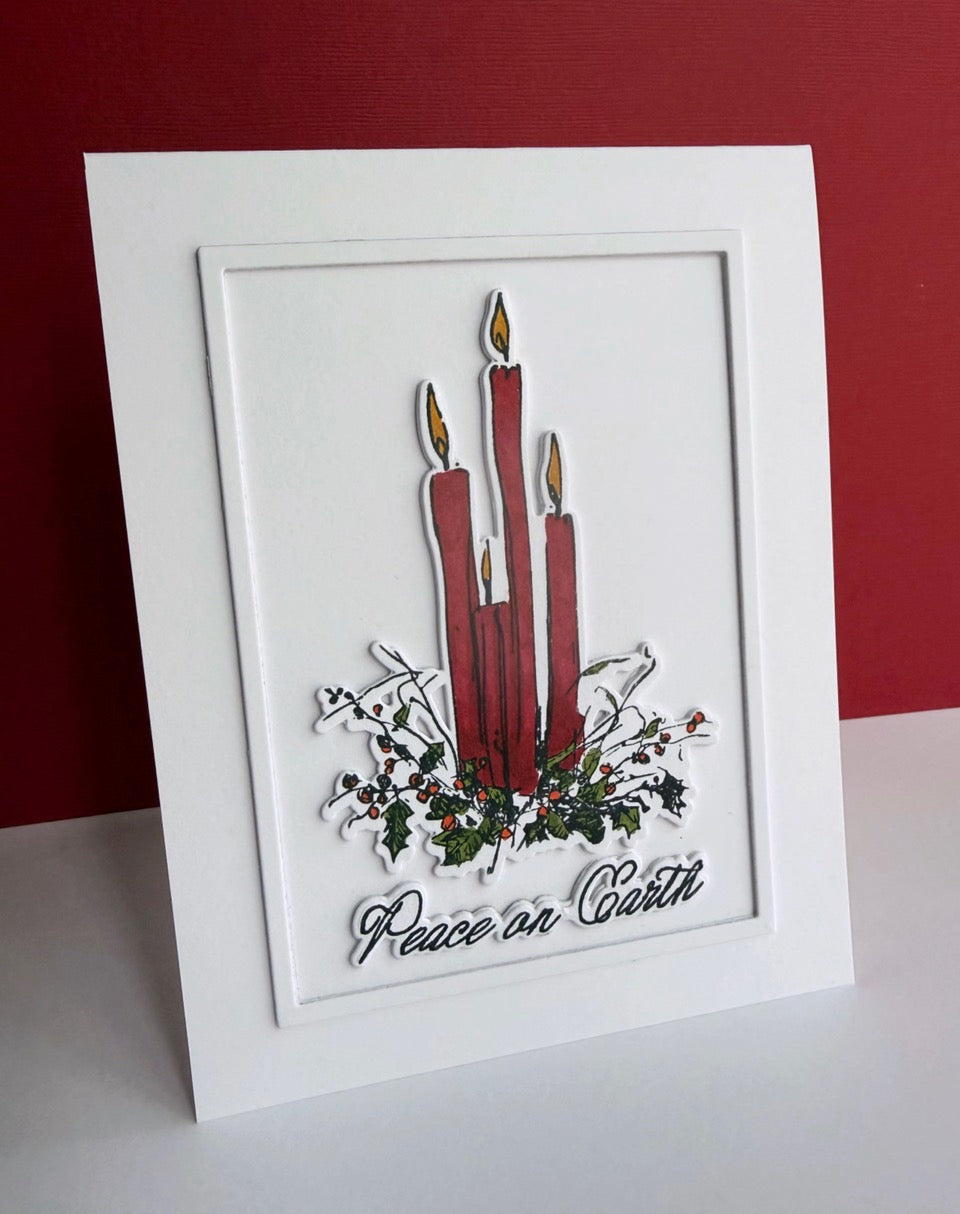 Simon Says Stamps and Dies Season of Wonder for Tim Holtz Workshop set2326th Lisa Addesa Peace on Earth Card