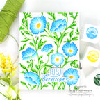 Simon Says Stamps and Dies Simply Shabby set1314ss Suzy Plantamura Blue Floral Just Because Card