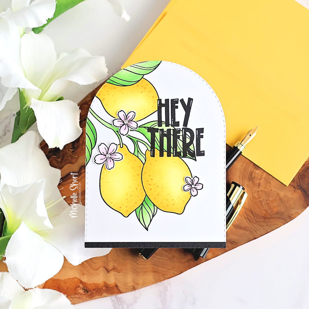 Simon Says Stamps and Dies Squeeze You set1293sy Every Happiness Michelle Short Lemons Card
