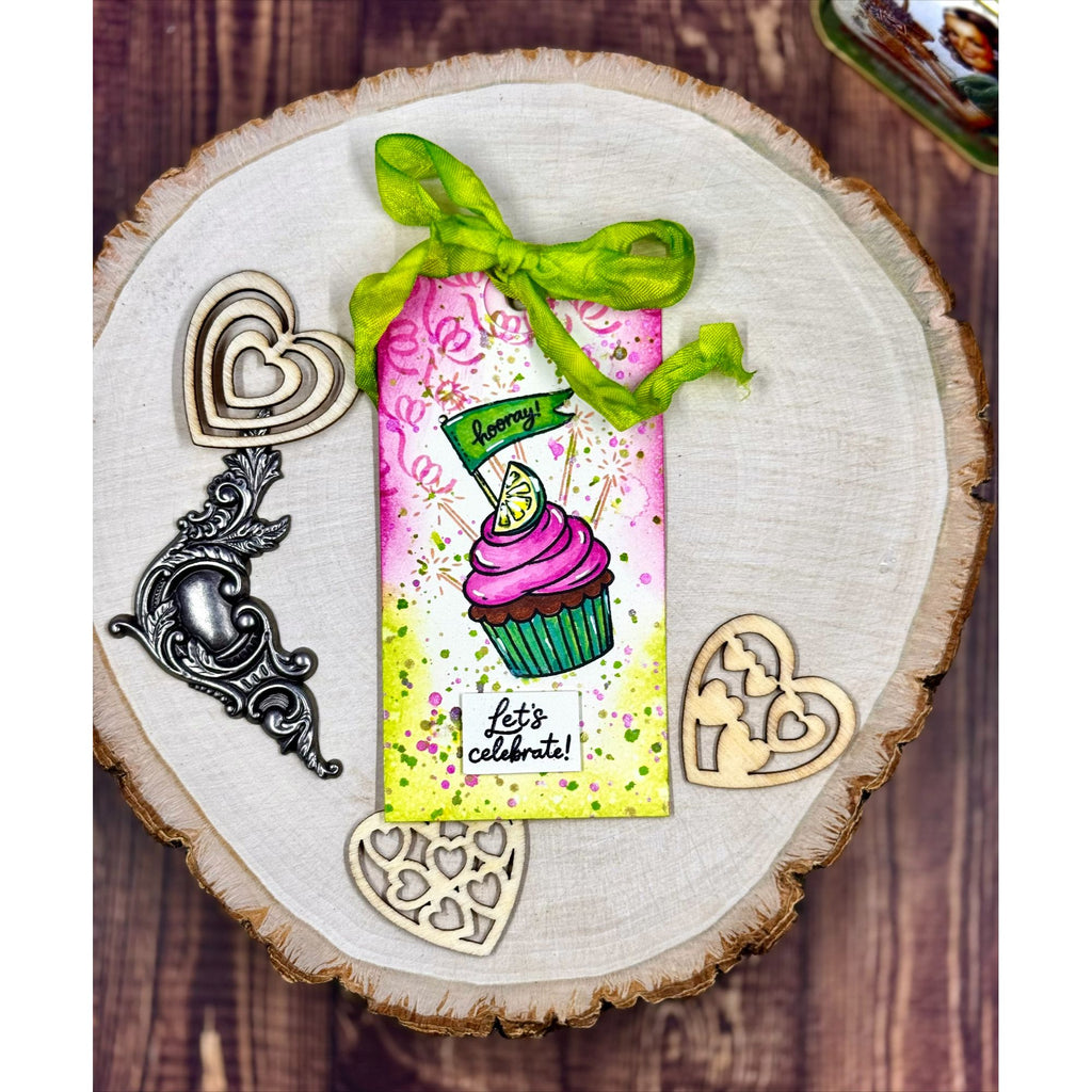 Simon Says Stamps and Dies Strike Up the Fun set1348su Stamptember Wendy Horsley Birthday Cupcake Tag