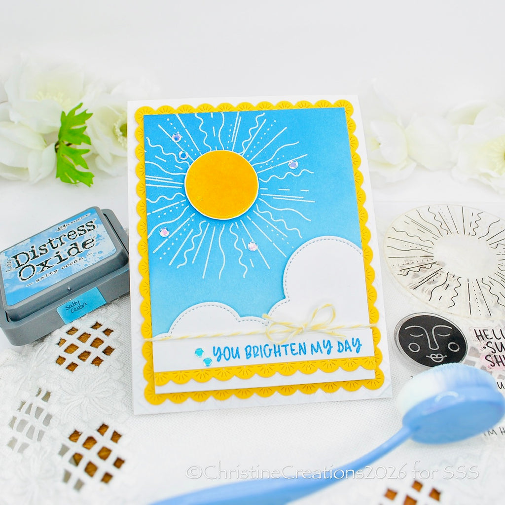 Simon Says Stamps and Dies Sunburst set1261sb Shine On Brighten My Day Card Christine Okken