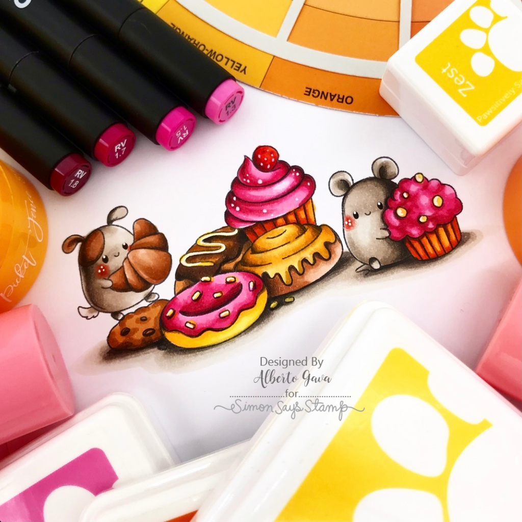 Simon Says Stamps and Dies Sweet Treat Critters set1115st DieCember Coloring Alberto Gava | color-code:ALT04