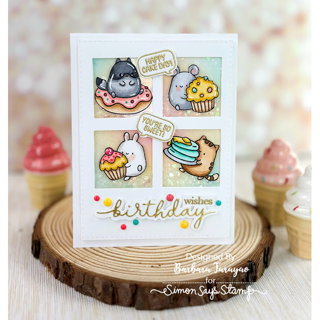 Simon Says Stamps and Dies Sweet Treat Critters set1115st DieCember Sweet Birthday Card Barbara Tarayao | color-code:ALT03