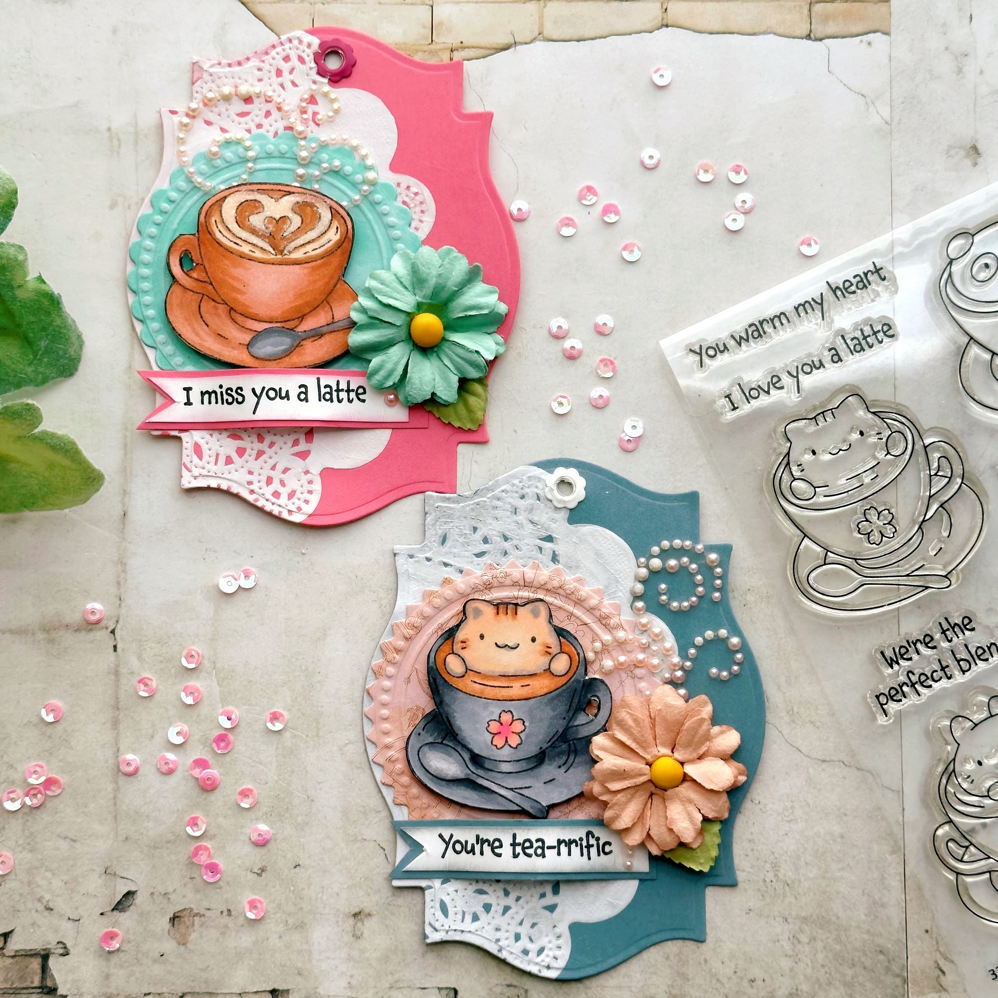 Simon Says Stamps and Dies Thanks A Latte set1199tl In My Heart Beverage-Inspired Tags