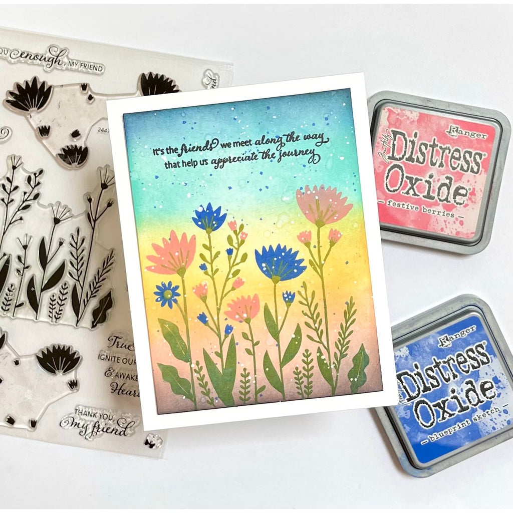 Simon Says Stamps and Dies To Friendship set1340tf Stamptember Barb Engler Wildflower Friend Card