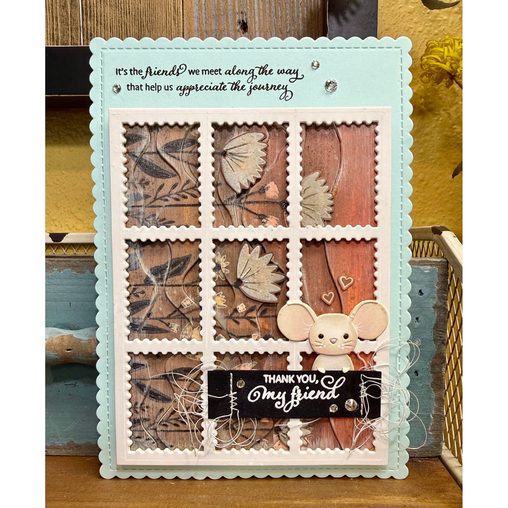 Simon Says Stamps and Dies To Friendship set1340tf Stamptember Chritine Heye Mouse Friend Card