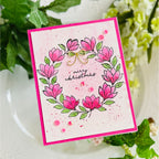 Simon Says Stamps and Dies Today and Every Day set1342te Stamptember Kailash Naidoo Pink Christmas Card