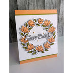 Simon Says Stamps and Dies Today and Every Day set1342te Stamptember Lisa Addesa Peach Birthday Card