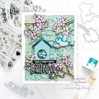 Simon Says Stamps and Dies Tweet Friend set927tf Birthday Card | color-code:ALT12 Green Birdhouse Caly Person