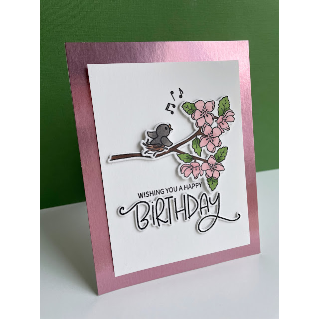 Simon Says Stamps and Dies Tweet Friend set927tf Birthday Card | color-code:ALT16 Lisa Adessa Pink Shimmer