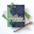 Simon Says Stamps and Dies Two Step Simple Leaves set868ts Sympathy Card | color-code:ALT09 Navy and Green with Burlap Susan Opel
