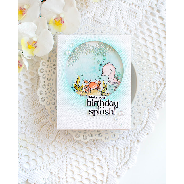 Simon Says Stamps and Dies Undersea Friends set1002us Friend Like You Birthday Card | color-code:ALT09 Seahorse Shaker Heather Hoffman
