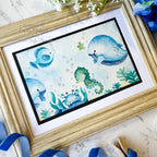 Simon Says Stamps and Dies Undersea Friends set1002us Friend Like You Sea Creature Art | color-code:ALT01 Ocean Scene Frame Emily Midgett
