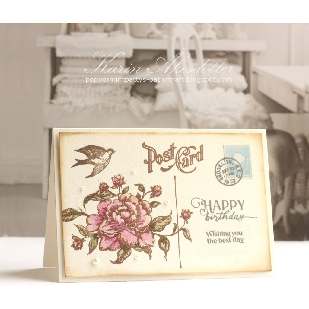 Simon Says Stamps and Dies Vintage Blooms set982vb Moments in Time Birthday Card Karin Åkesdotter | color-code:ALT04