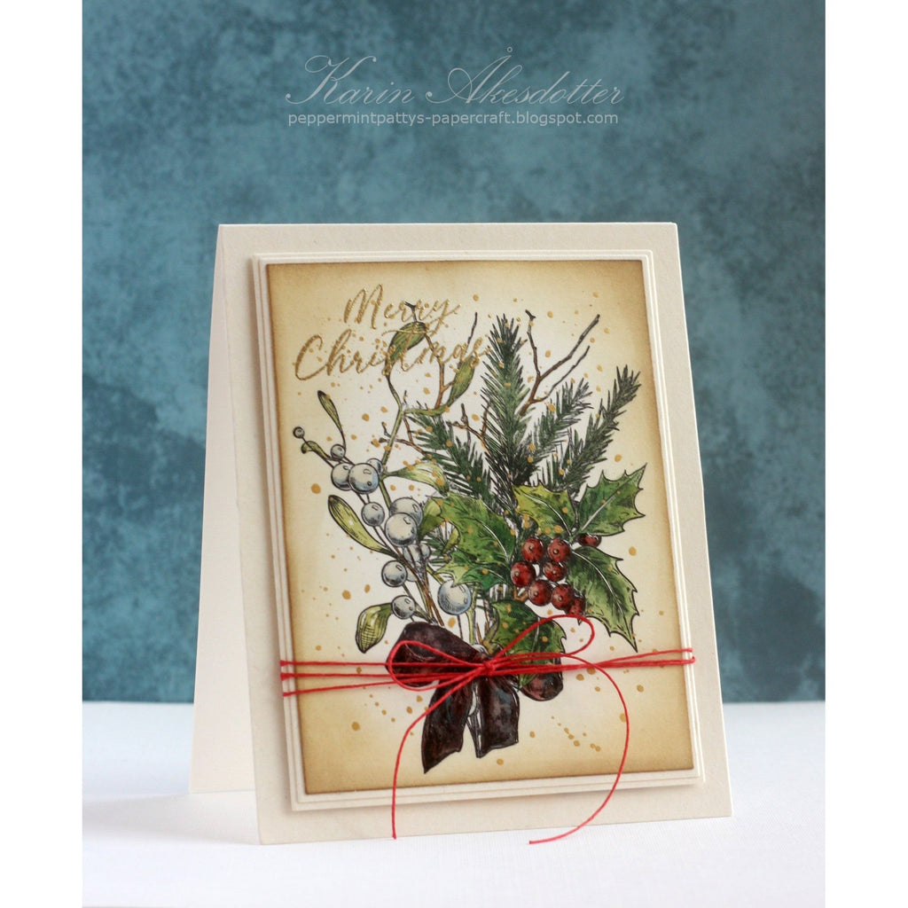 Simon Says Stamps and Dies Vintage Holiday Swag set871vh Sweet Wishes Christmas Card Karin Åkesdotter | color-code:ALT02