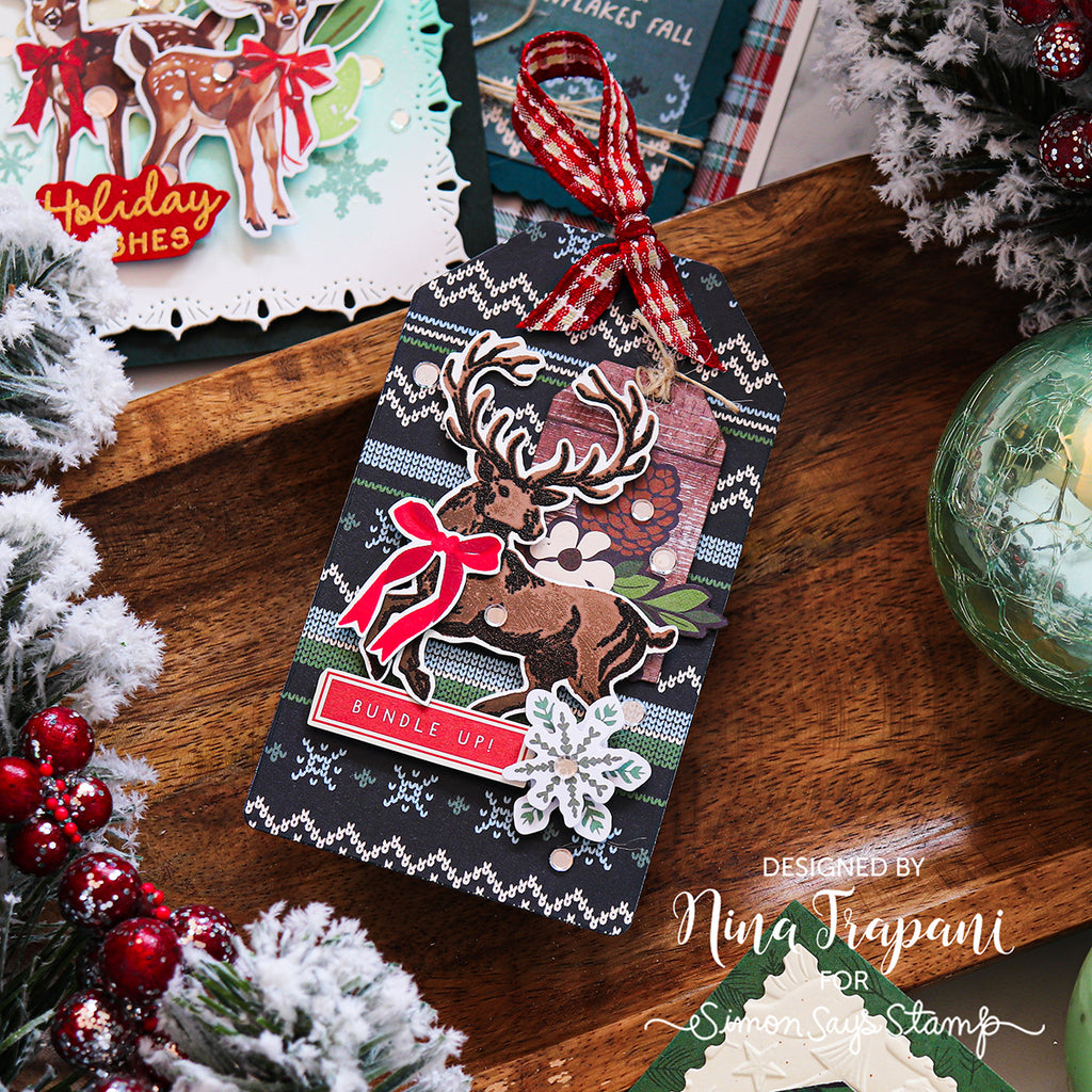 Simon Says Stamps and Dies Warmth and Wonder set1084ww Holiday Tag Nina-Marie Trapani