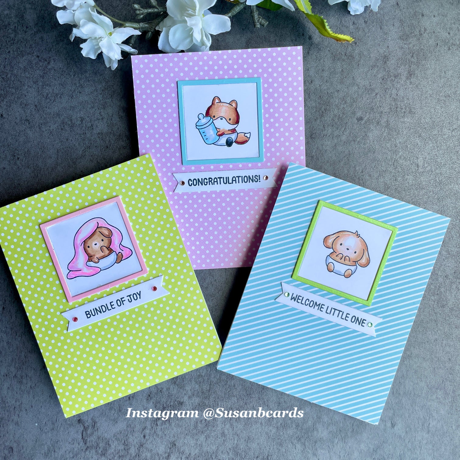 Simon Says Stamps and Dies Welcome Little One set986wl Moments in Time Baby Cards Susan Babcock | color-code:ALT01
