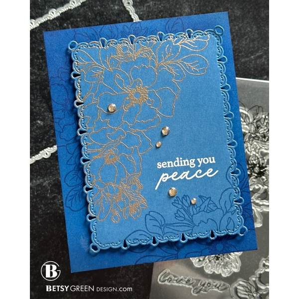 Simon Says Stamps and Dies Wild Rose set1196wr In My Heart Fresh Sending You Peace Card