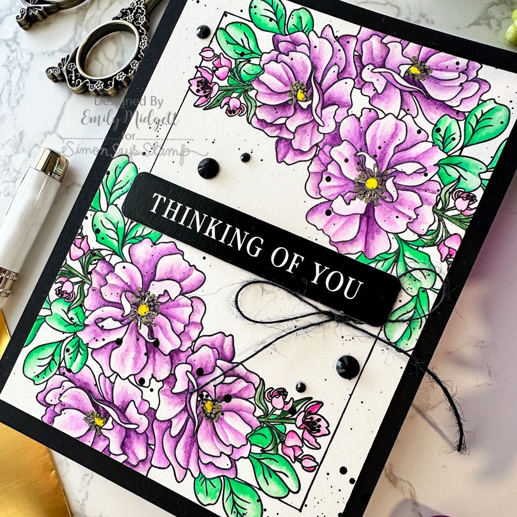 Simon Says Stamps and Dies Wild Rose set1196wr In My Heart Thinking of You Card | color-code:ALT01