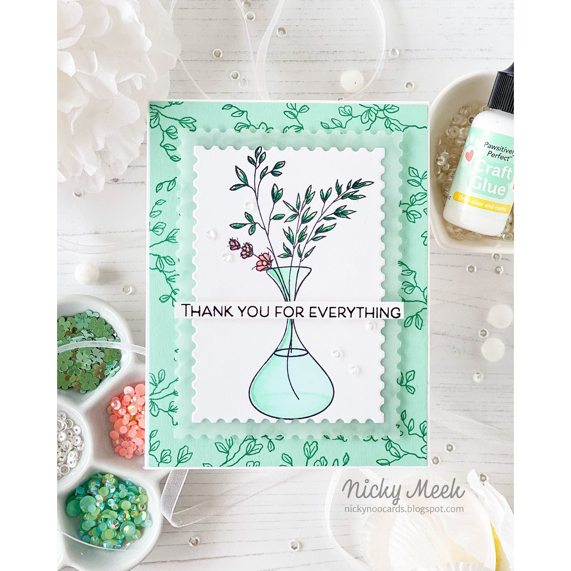 Simon Says Stamps and Dies Wildflower Cuttings set1003wc Friend Like You Thank You Card Nicky Meek | color-code:ALT06