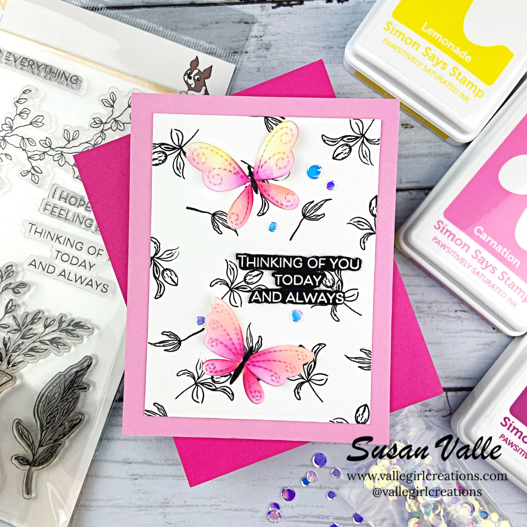 Simon Says Stamps and Dies Wildflower Cuttings set1003wc Friend Like You Thinking of You Card Susan Valle | color-code:ALT04