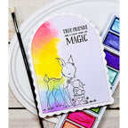 Simon Says Stamps and Dies Woodland Friends set1304wf Every Happiness Kelly Santi Deer and Bunny Friend Card